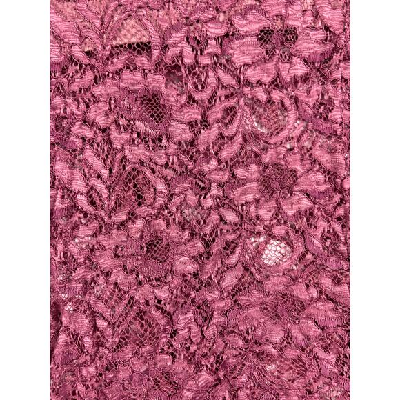 ASOS Lace Crochet Pencil Skirt Pink Purple size 8 - Picture 4 of 11